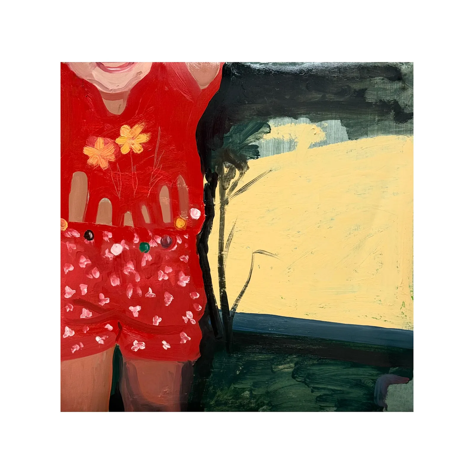 Image of Shine by Adriana Shportan, size: 35x35, made of oil on canvas, Painting medium, from London, part of the Moments series, priced at £450 Photo 1 of 4.