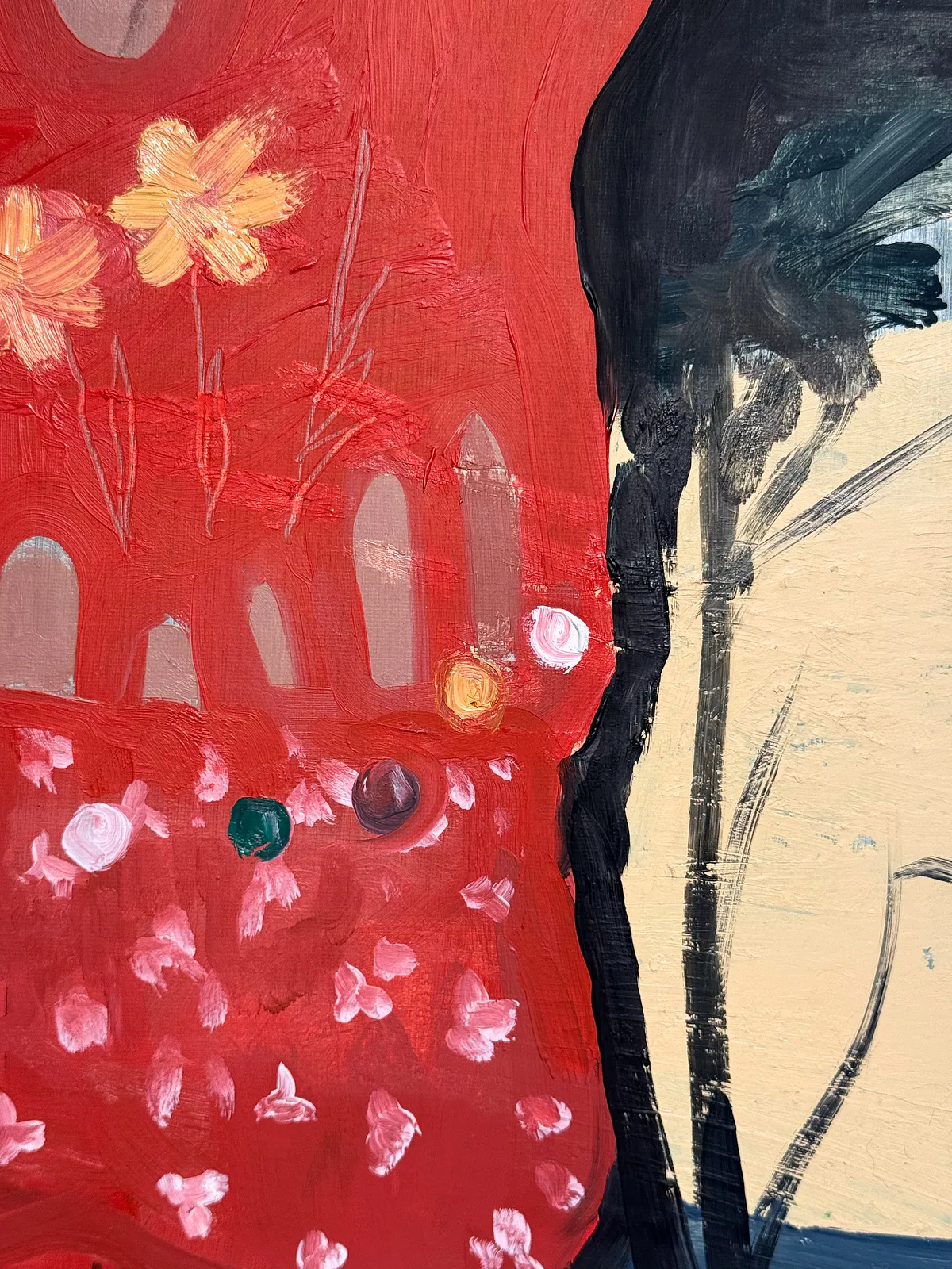 Image of Shine by Adriana Shportan, size: 35x35, made of oil on canvas, Painting medium, from London, part of the Moments series, priced at £450 Photo 3 of 4.