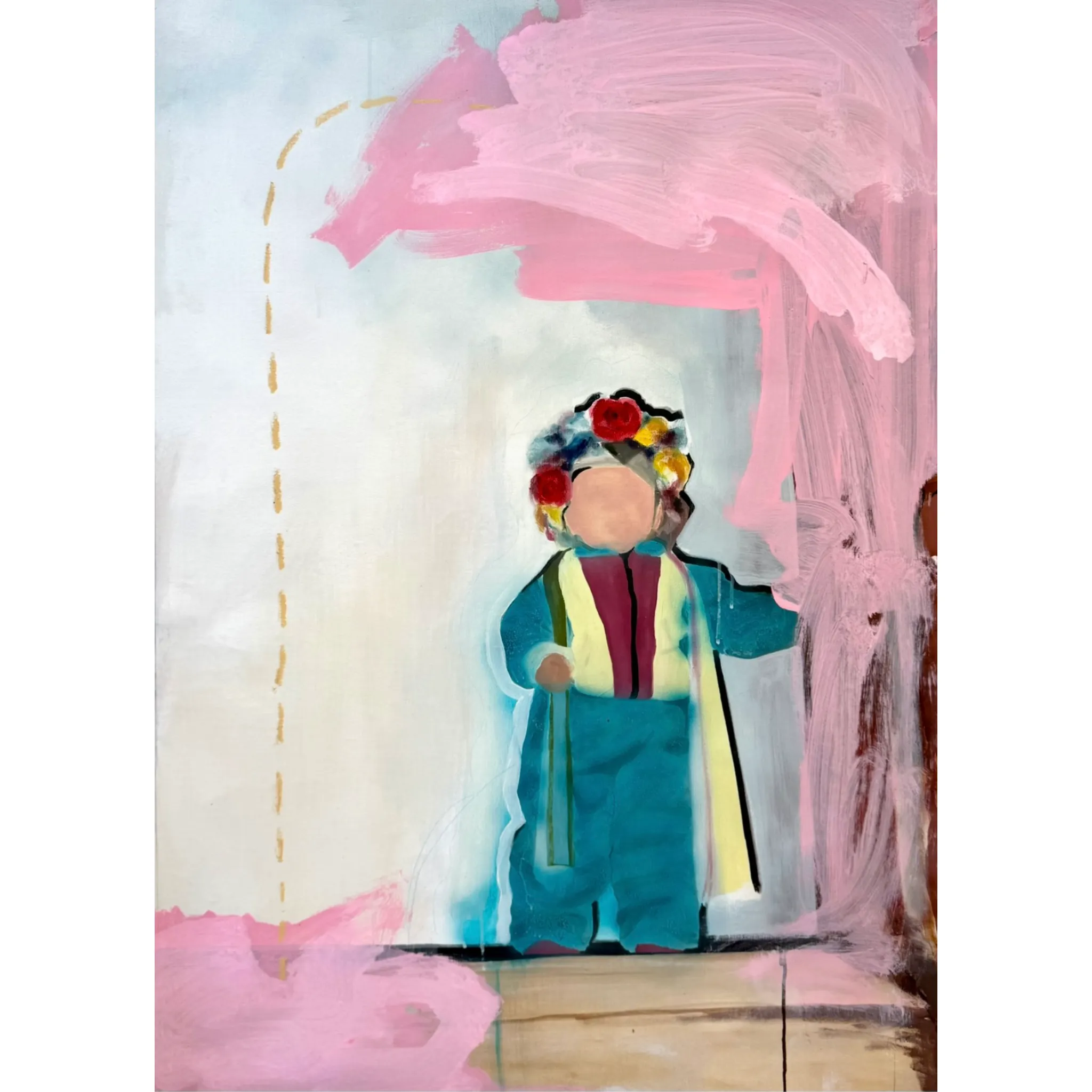 Image of UPSTAIRS by Adriana Shportan, size: 128x93, made of oil, acrylic on canvas, Painting medium, from London, priced at £700 (≈ 42,219 грн)