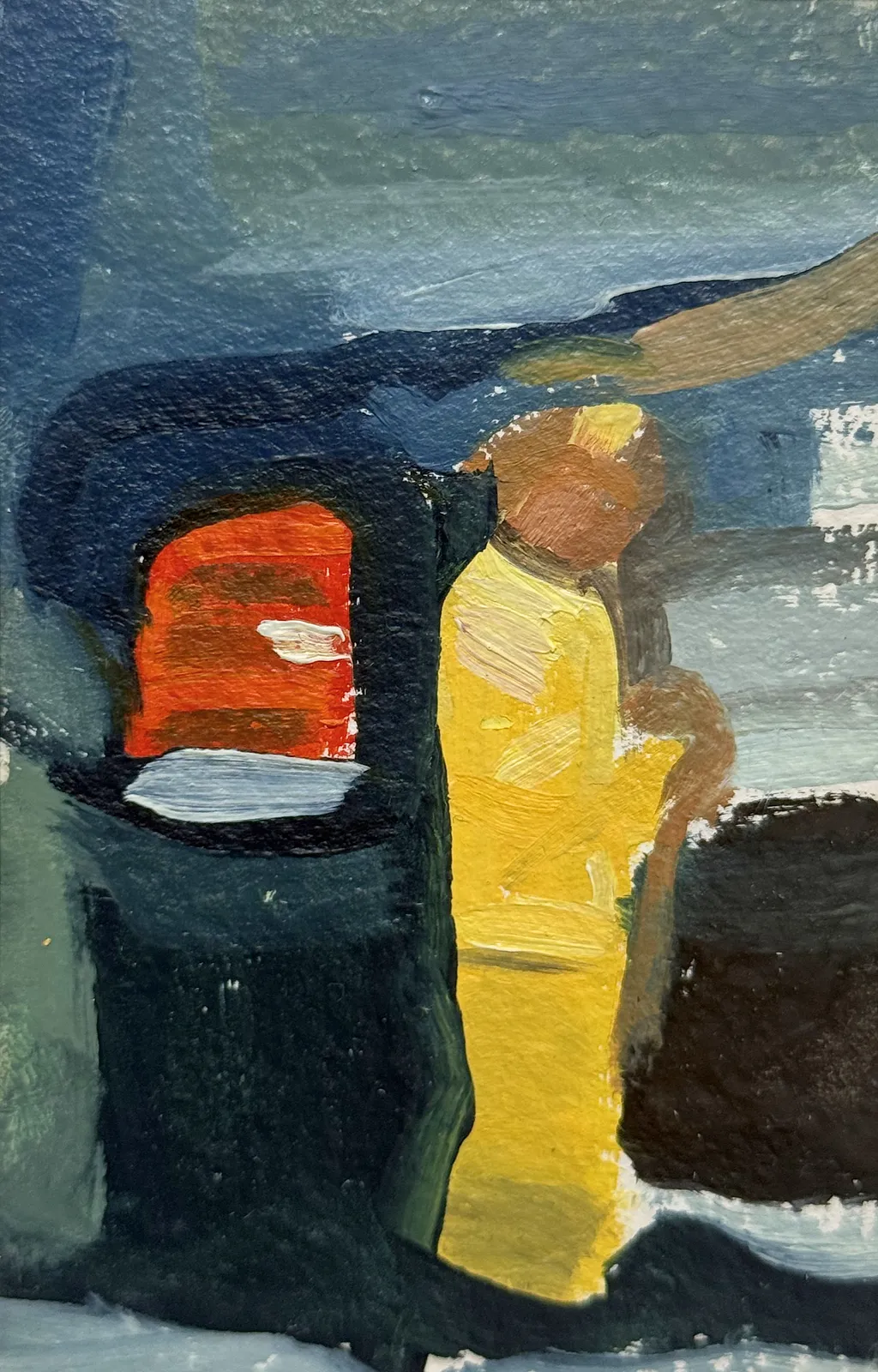 Image of DRESS by Adriana Shportan, size: 45x45 (6x9), made of oil on paper, from London, priced at £300 Photo 2 of 2.