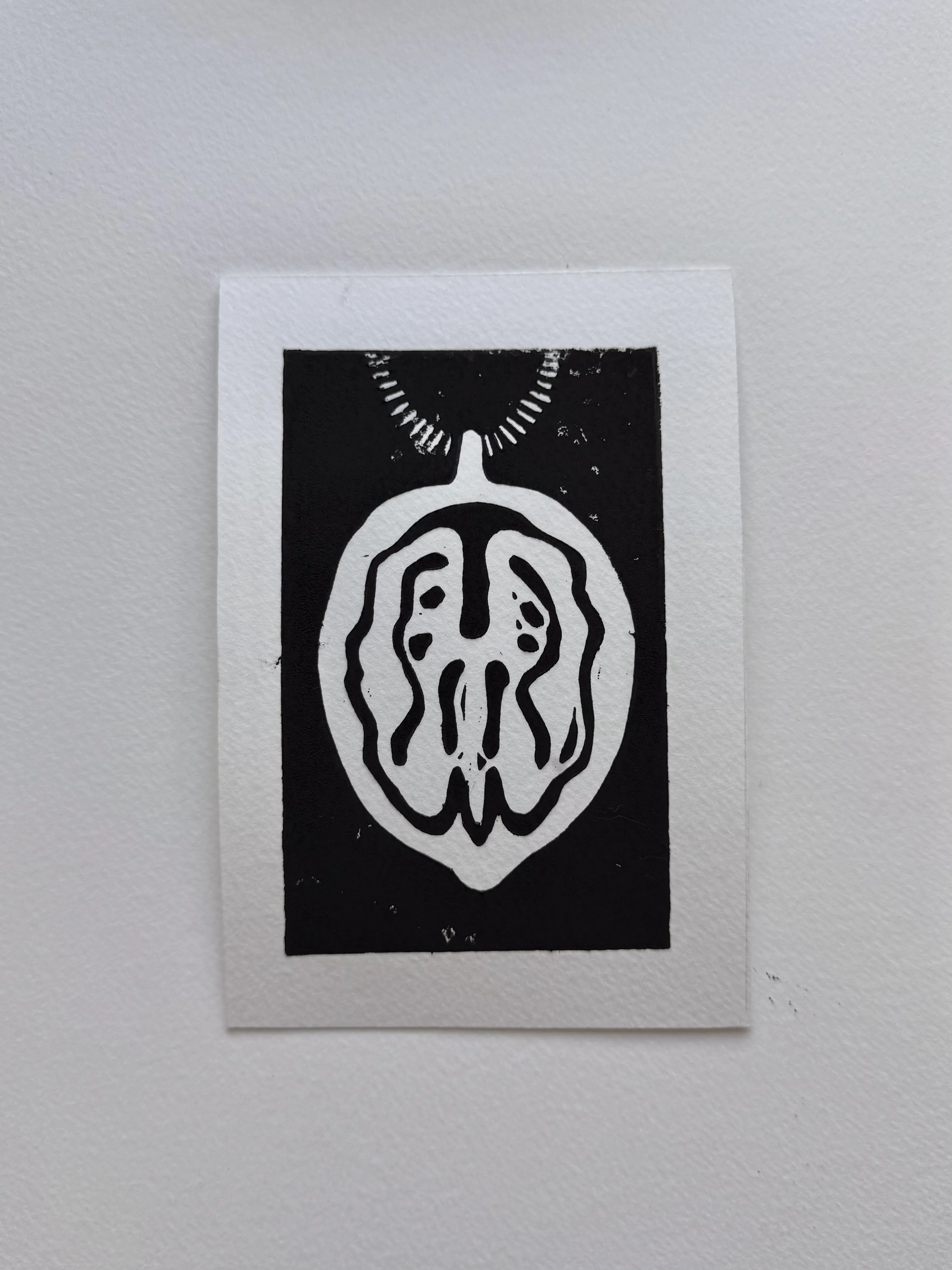 Image of Walnut by Adriana Shportan, size: 10x15, made of Lino print, Graphics medium, from London , priced at £50 (≈ 3,032 грн) Photo 3 of 7.
