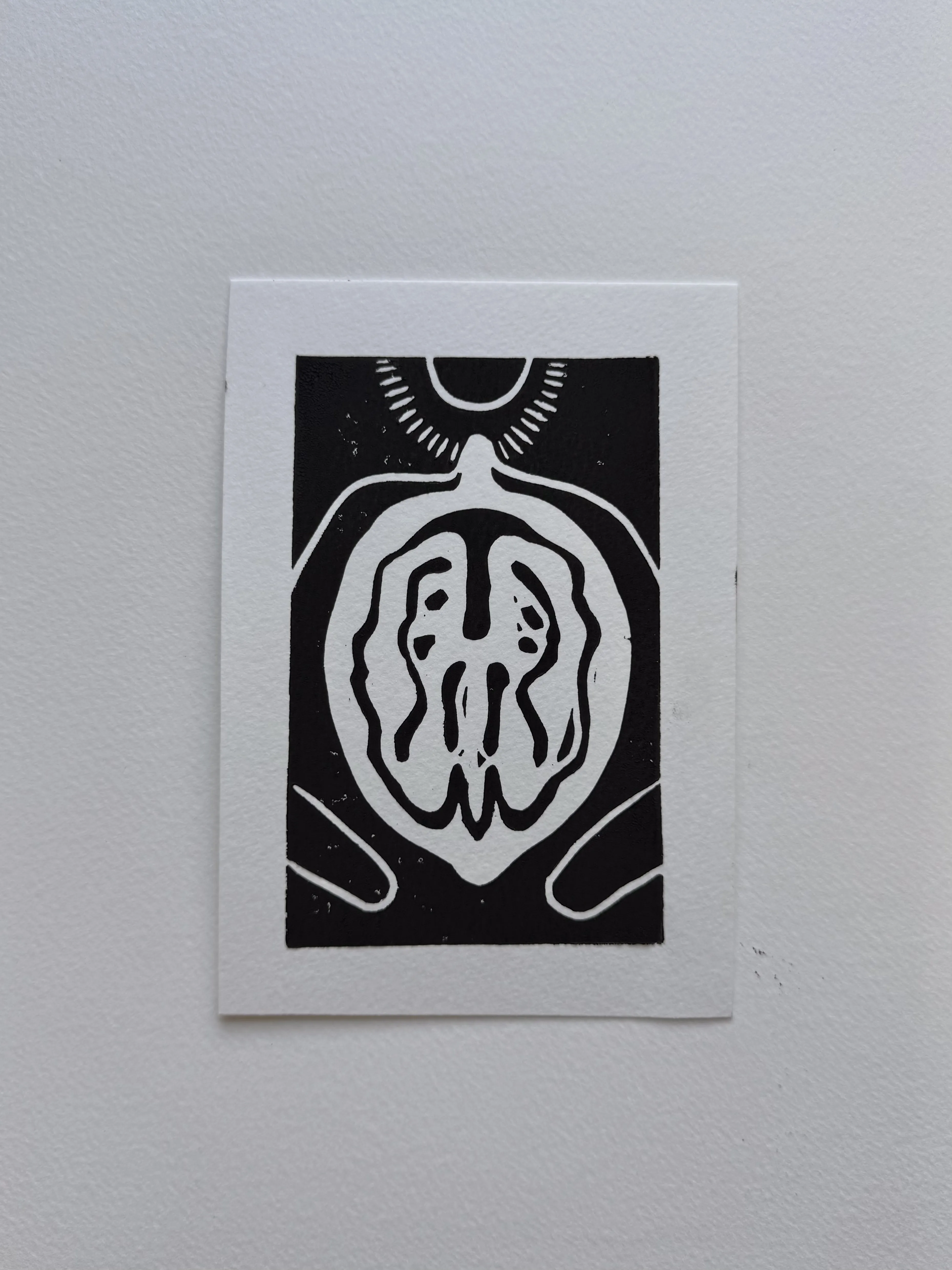 Image of Walnut by Adriana Shportan, size: 10x15, made of Lino print, Graphics medium, from London , priced at £50 (≈ 3,032 грн) Photo 4 of 7.