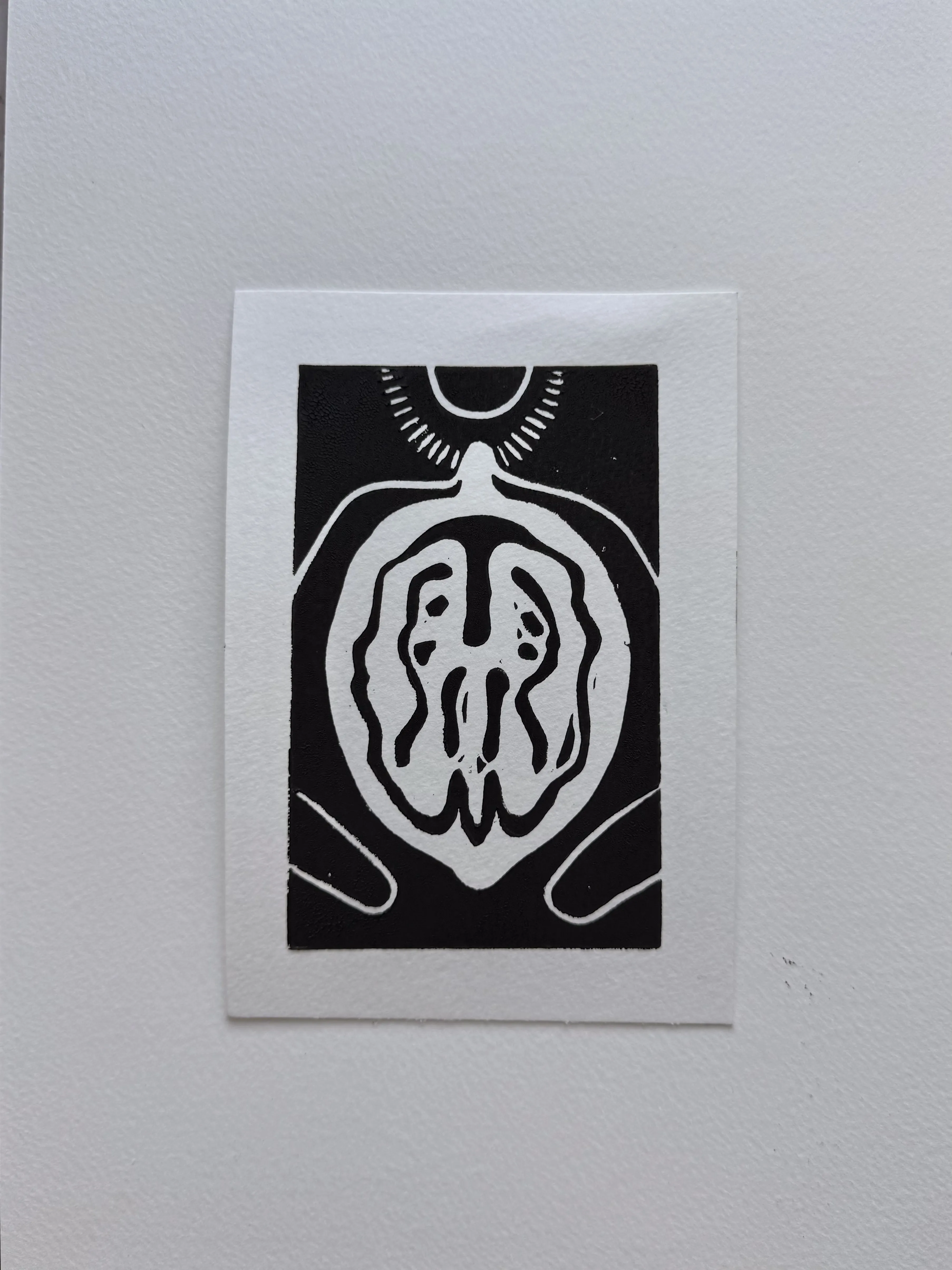 Image of Walnut by Adriana Shportan, size: 10x15, made of Lino print, Graphics medium, from London , priced at £50 (≈ 3,032 грн) Photo 6 of 7.