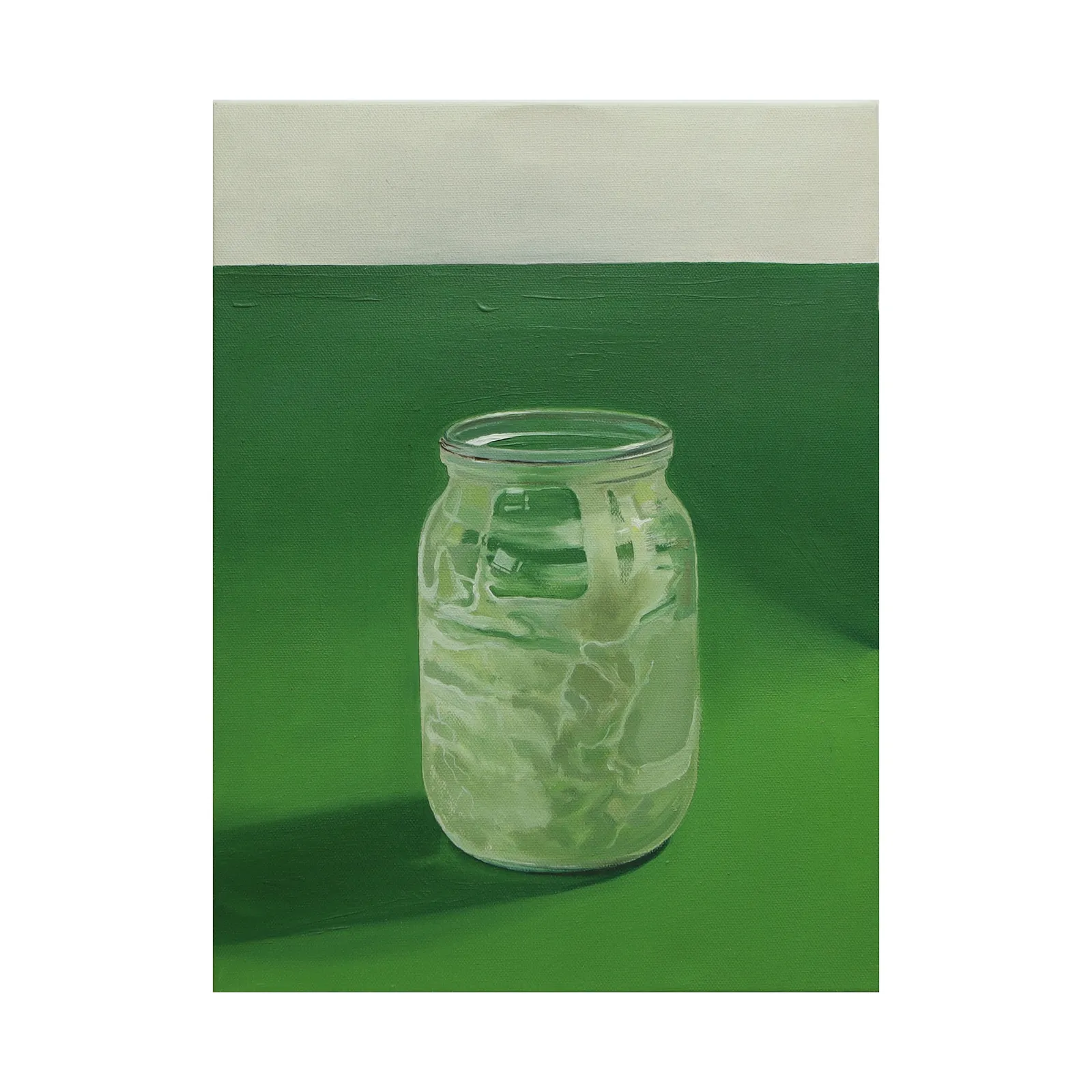 Image of Sloik vid smetany (Jar of sour cream) by Adriana Shportan, size: 30x40, made of oil on canvas, Painting medium, from London, part of the “When It Is Our Turn to Be Adults” series, priced at £400 (≈ 24,313 грн)