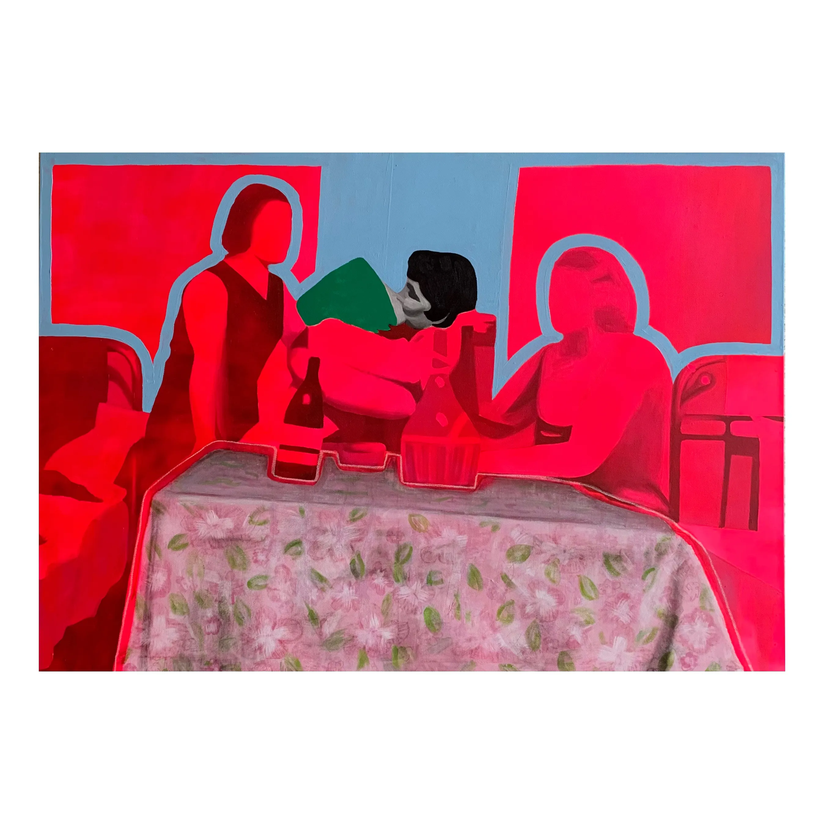 Image of Kiss 2 by Adriana Shportan, size: 100x140cm, made of oil on canvas, Painting medium, from Ukraine, part of the Kiss series, priced at £1600