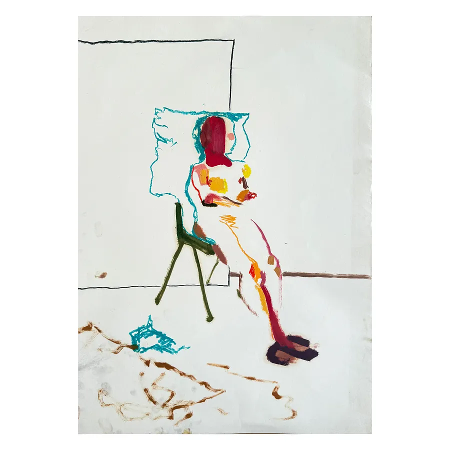 Image of Sketch 014 by Adriana Shportan, size: 42X59.4, made of oil on paper, Painting medium, from London, part of the Sketches series, priced at £150