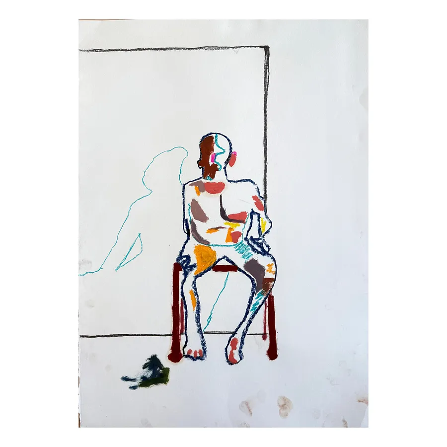 Image of Sketch 012 by Adriana Shportan, size: 42X59.4, made of oil on paper, Painting medium, from London, part of the Sketches series, priced at £150