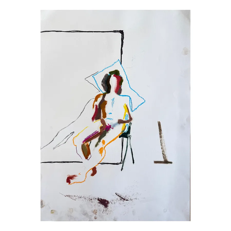 Image of Sketch 011 by Adriana Shportan, size: 42X59.4, made of oil on paper, Painting medium, from London, part of the Sketches series, priced at £150