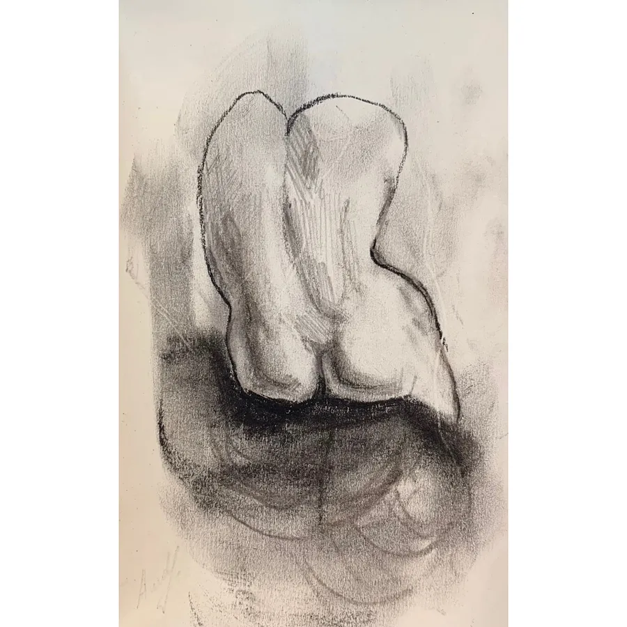 Image of Sketch 01 by Adriana Shportan, size: 8.5x12.5, made of charcoal on paper, Drawing medium, from London, part of the Sketches series, priced at £50