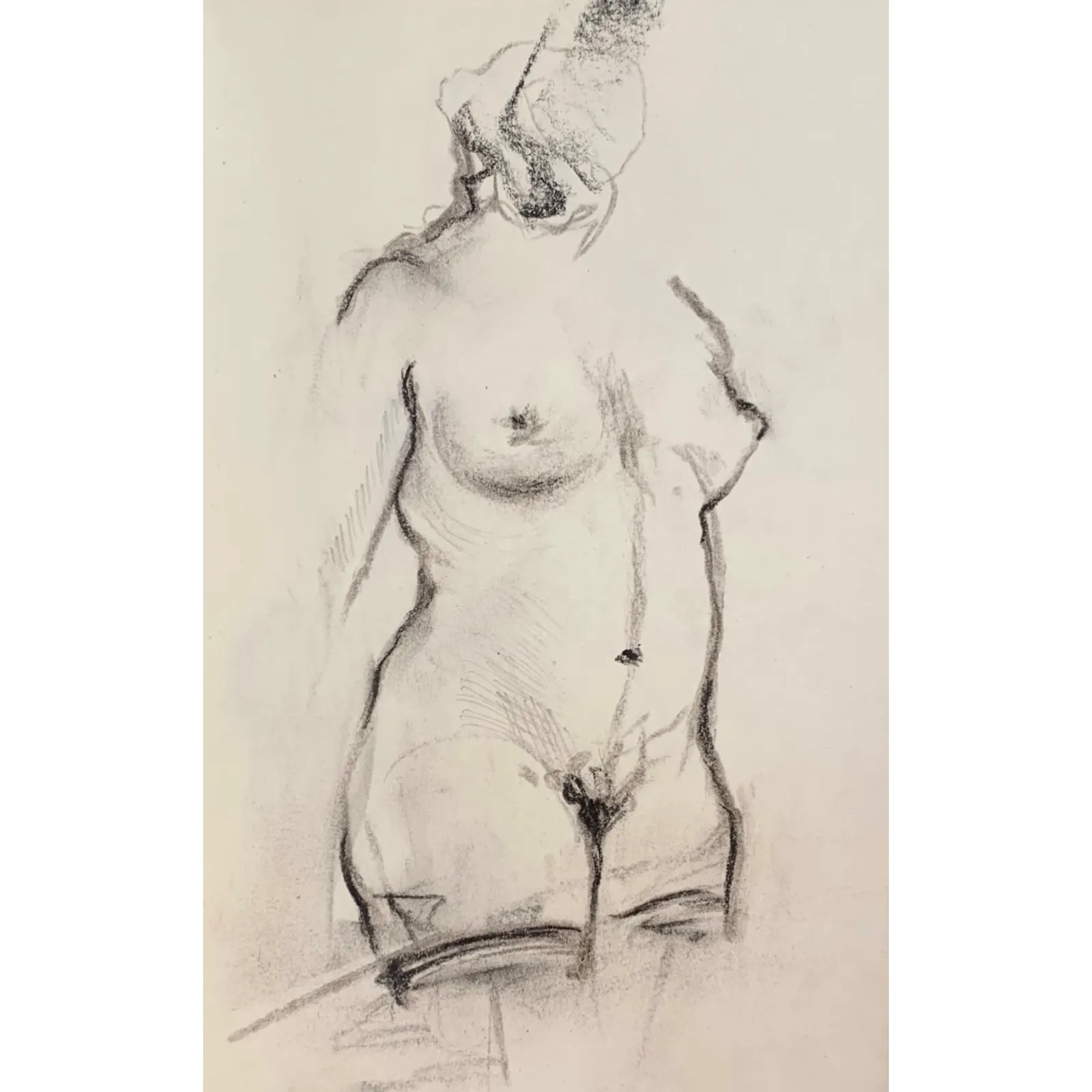 Image of Sketch 02 by Adriana Shportan, size: 8.5x12.5, made of charcoal on paper, Drawing medium, from London, part of the Sketches series, priced at £50 Photo 1 of 2.