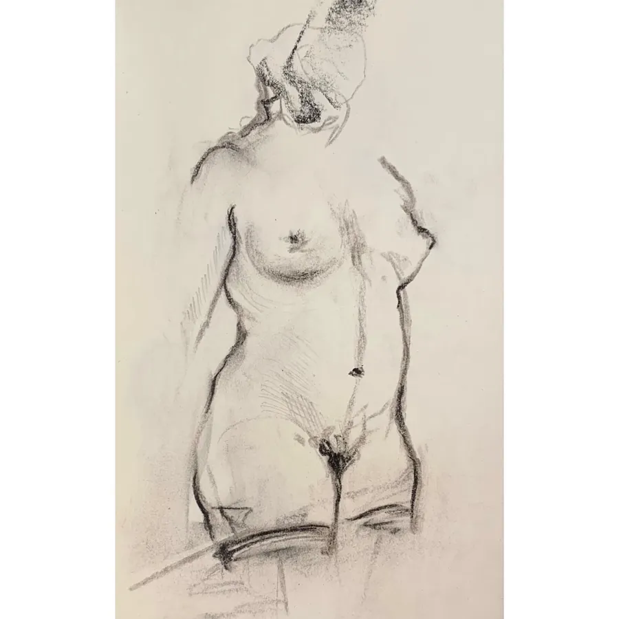 Image of Sketch 02 by Adriana Shportan, size: 8.5x12.5, made of charcoal on paper, Drawing medium, from London, part of the Sketches series, priced at £50 Photo 1 of 2.