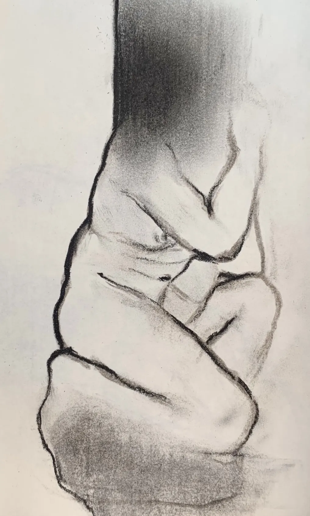 Image of Sketch 03 by Adriana Shportan, size: 8.5x12.5, made of charcoal on paper, Drawing medium, from London, part of the Sketches series, priced at £50 Photo 2 of 2.