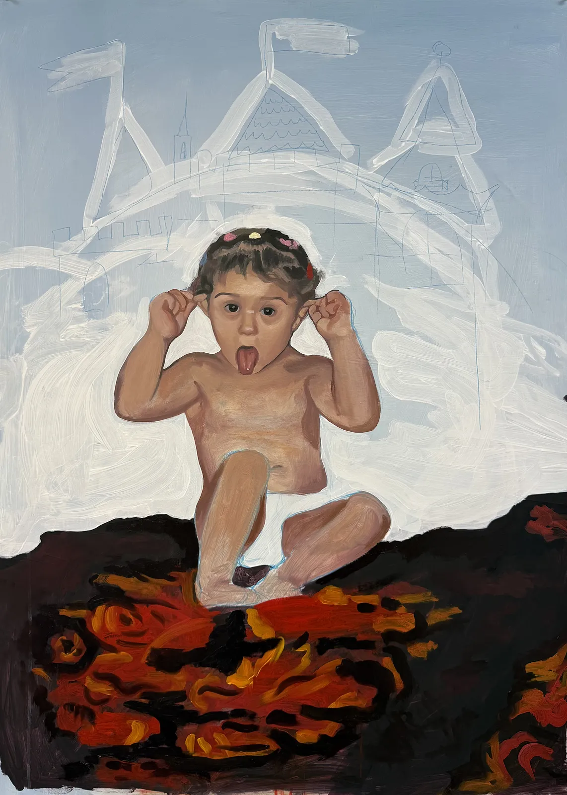 Image of Fruzia by Adriana Shportan, size: 100x70, made of oil on canvas, from London, priced at £900 Photo 3 of 3.