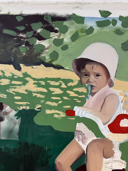 Image of Pechorna by Adriana Shportan, size: 100x162, made of oil, acrylic, spray on canvas, from London, priced at £2000 Photo 3 of 5.