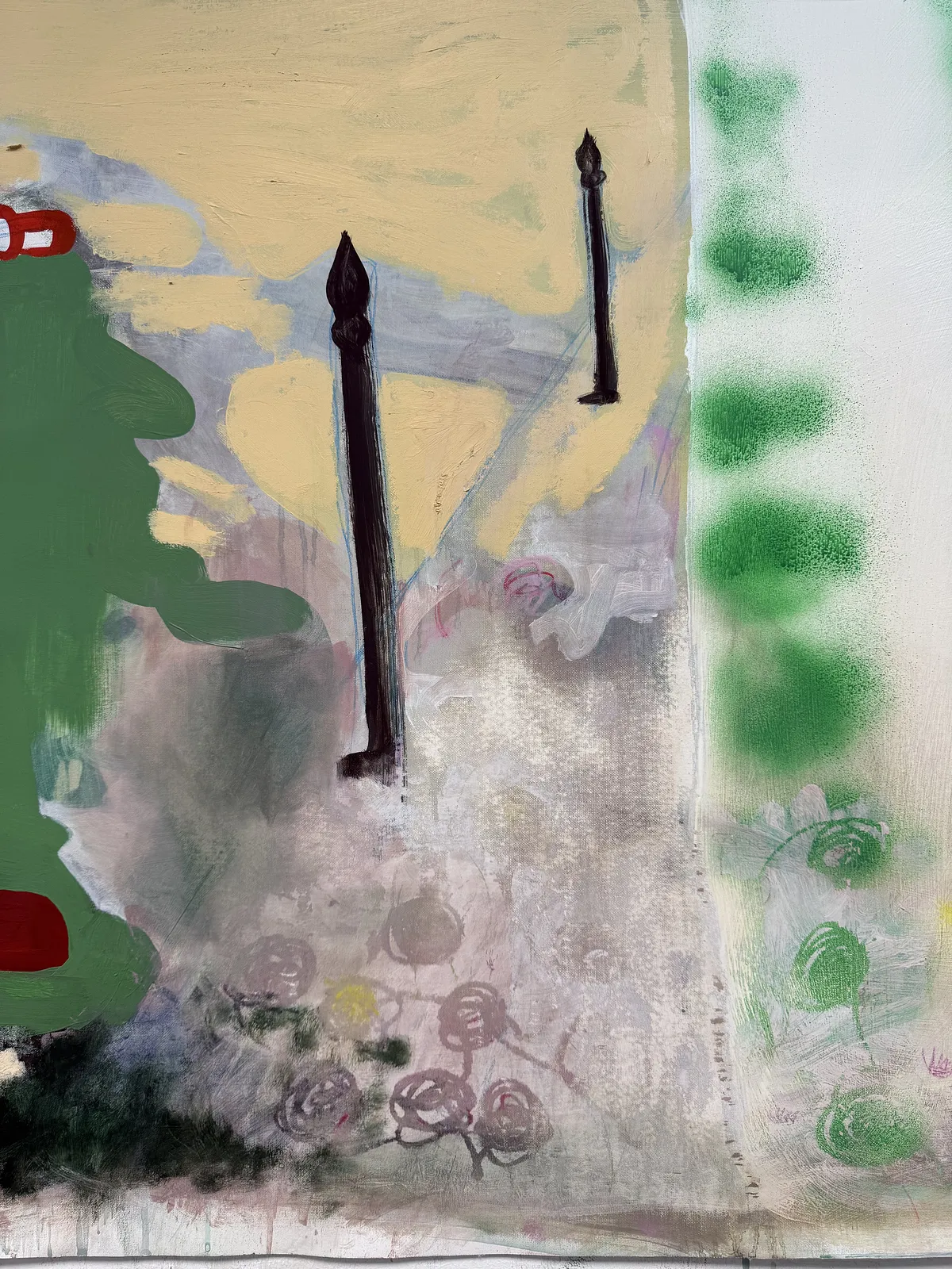 Image of Pechorna by Adriana Shportan, size: 90x150, made of oil, acrylic, spray on canvas, from London, priced at £2000 Photo 4 of 5.