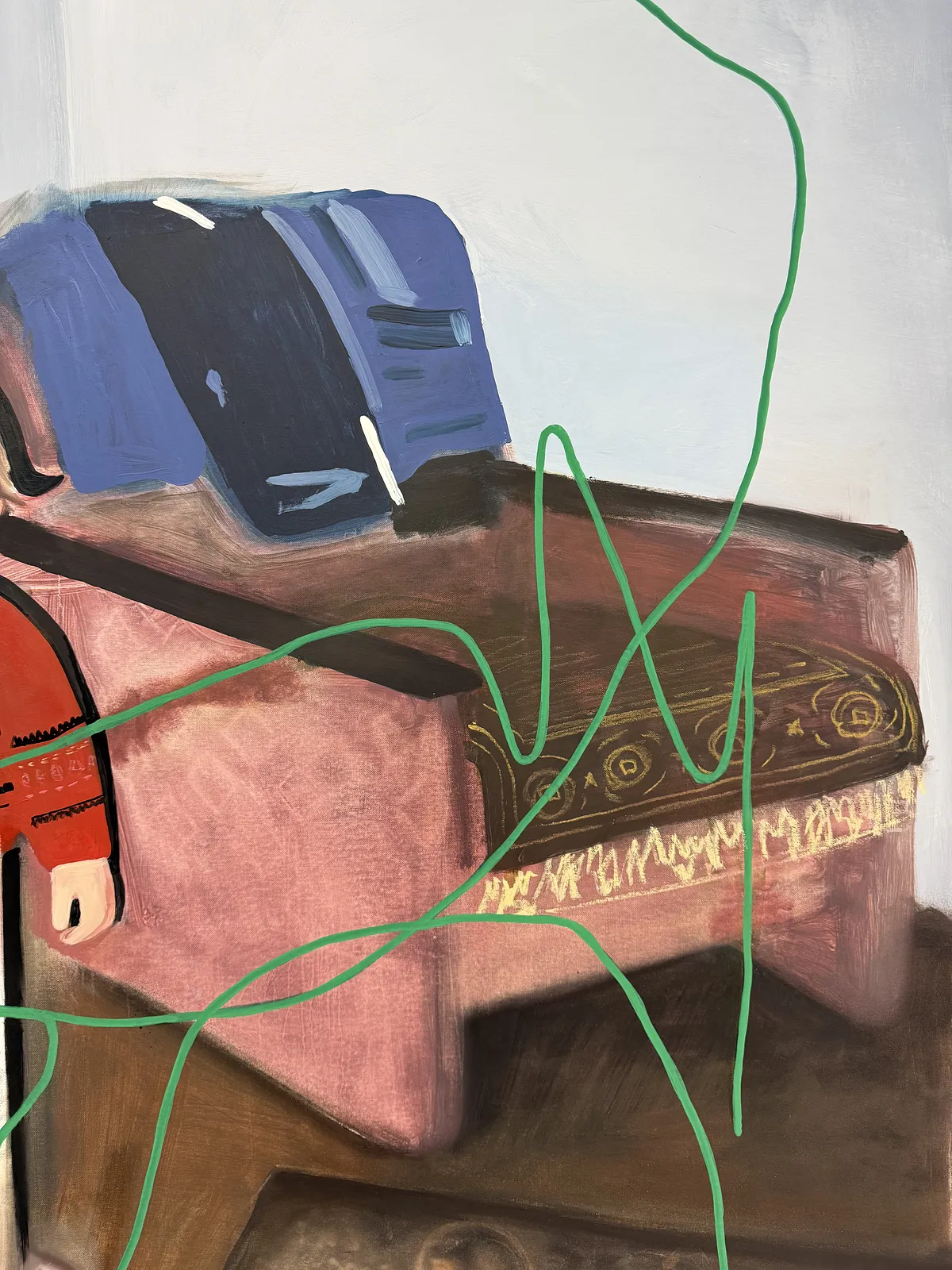 Image of Hide and seek by Adriana Shportan, size: 160x110, made of oil, acrylic, spray on canvas, from London, priced at £2500 Photo 5 of 6.