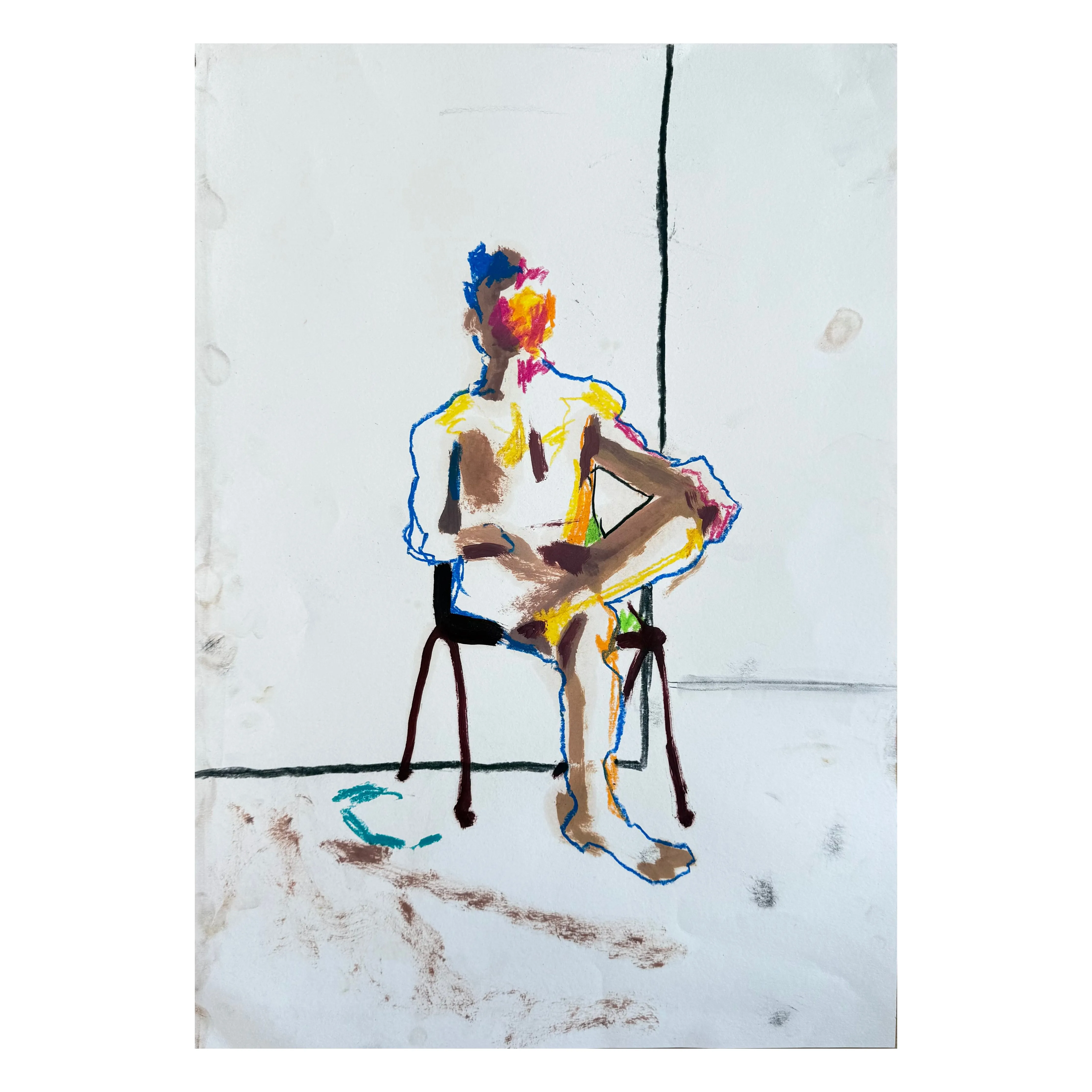 Image of Sketch 013 by Adriana Shportan, size: 42X59.4, made of oil on paper, Painting medium, from London, part of the Sketches series, priced at £150