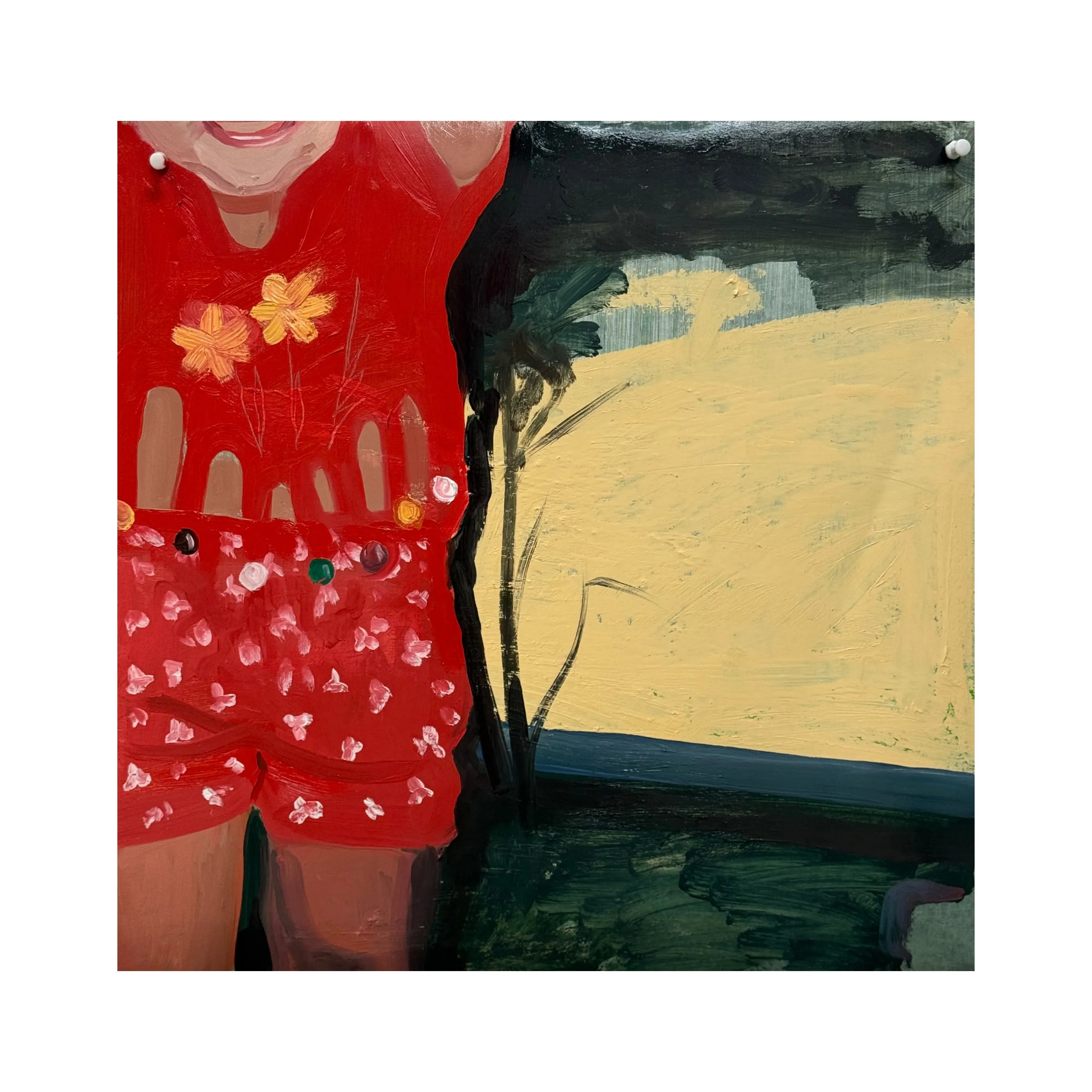 Image of Shine by Adriana Shportan, size: 35x35, made of oil on canvas, Painting medium, from London, part of the Moments series, priced at £450 Photo 1 of 2.