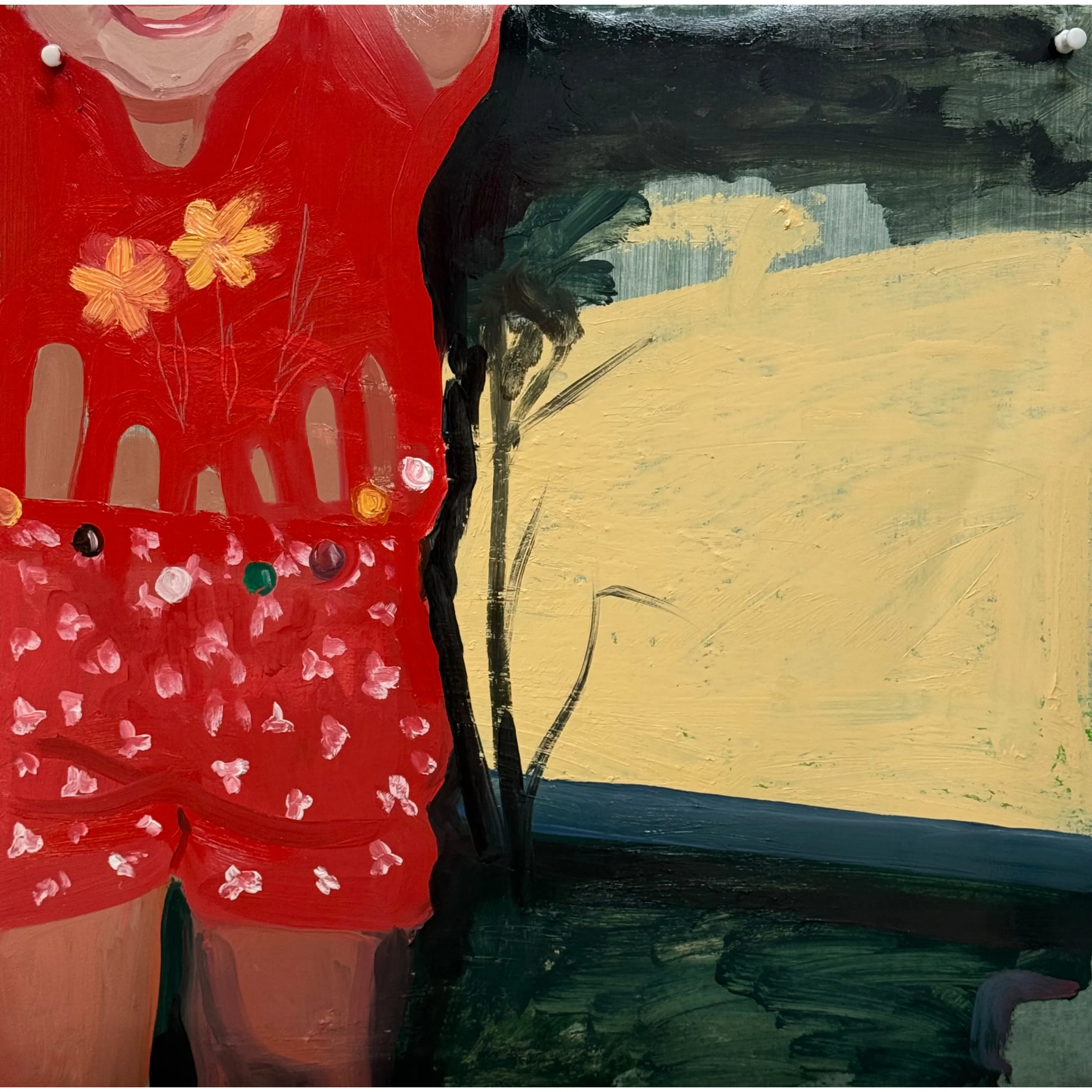 Image of Shine by Adriana Shportan, size: 35x35, made of oil on canvas, Painting medium, from London, part of the Moments series, priced at £450 Photo 2 of 2.