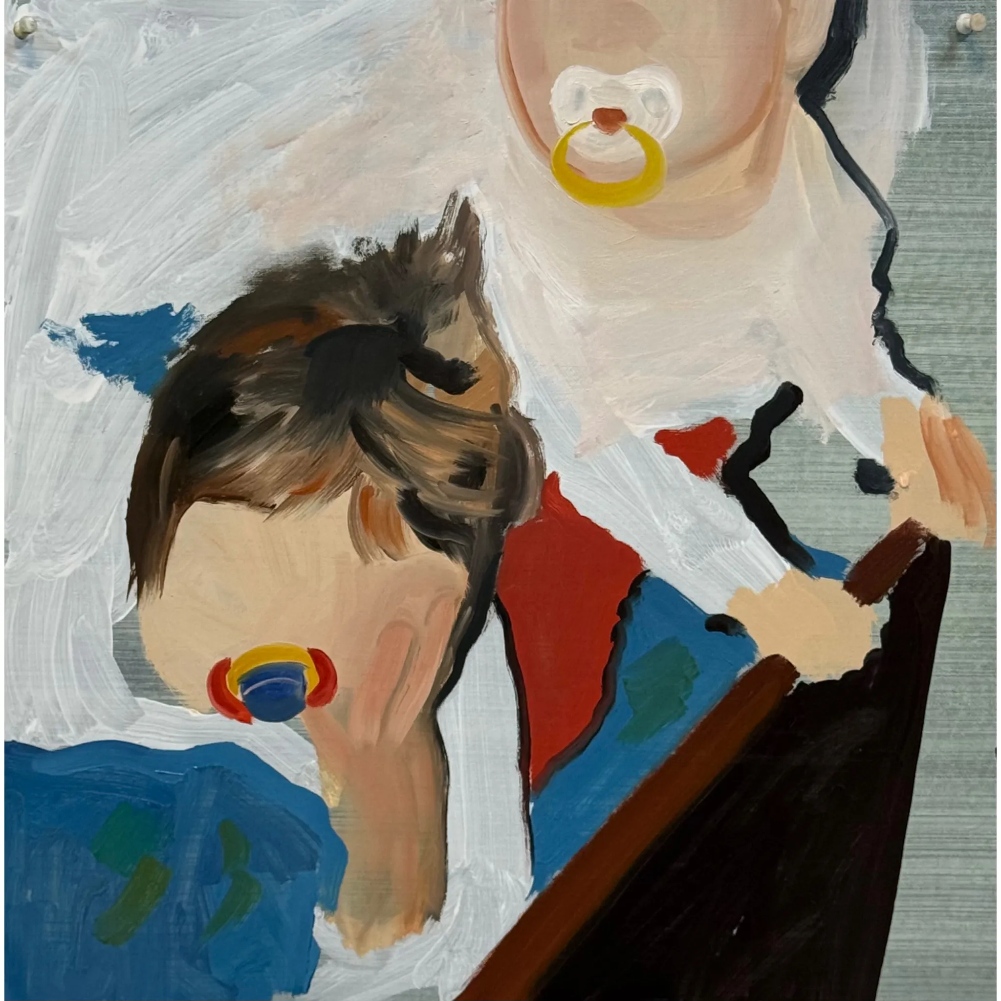 Image of Next morning by Adriana Shportan, size: 35x35, made of oil on canvas, Painting medium, from London, part of the Moments series, priced at £450 Photo 2 of 2.